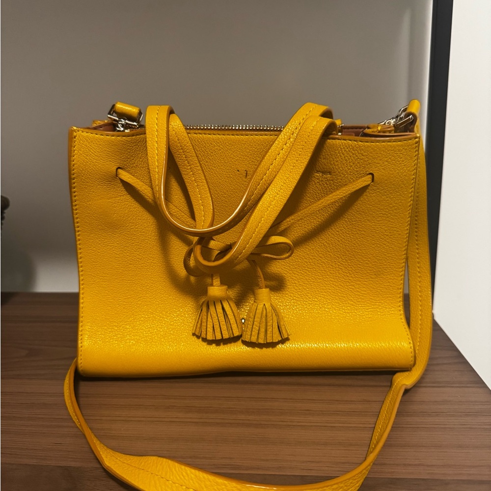 Kate Spade Mustard Yellow Tassle Purse (Good Condition)